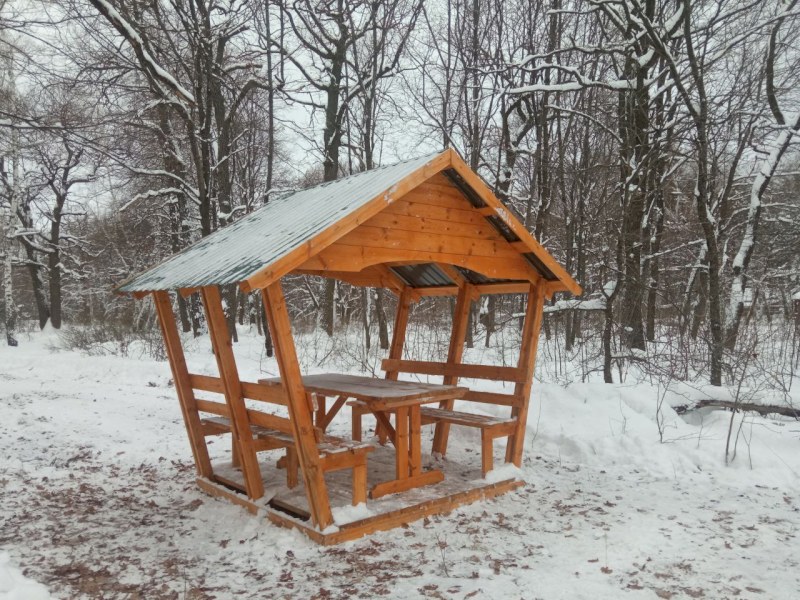 Саратовские лесхозы подарили Кумысной поляне десять беседок 